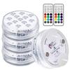 Lampe piscine LED submersible AIMOONSA 16 RGB multicolore IP68 - 4 pcs, ventouse & aimant, 30–50 h