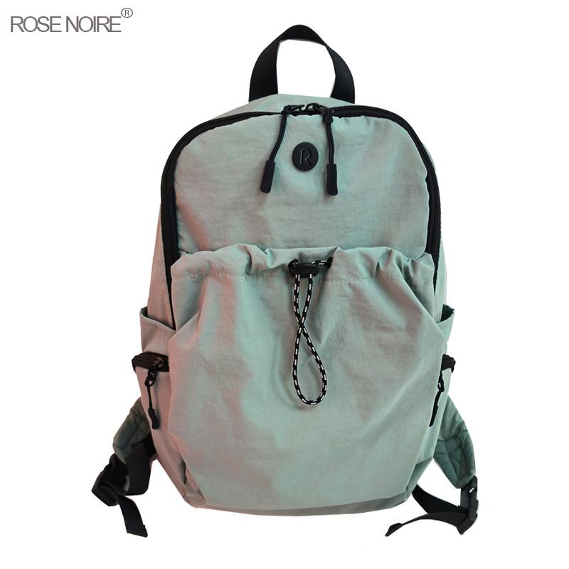 Casual backpack Solid color versatile backpack Lightweight large capacity outdoor backpack Harajuku student bag