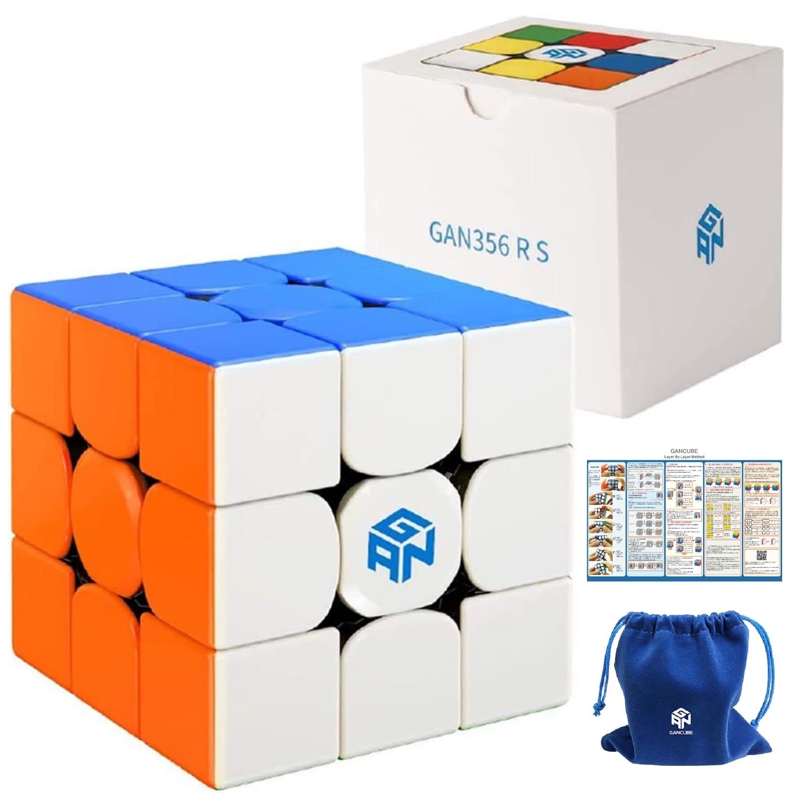 

со специальным GANCUBE GAN 356 R S Guncube для соревнований 3x3 без наклеек [Видео сборки/Японская инструкция/поставляется с чехлом]