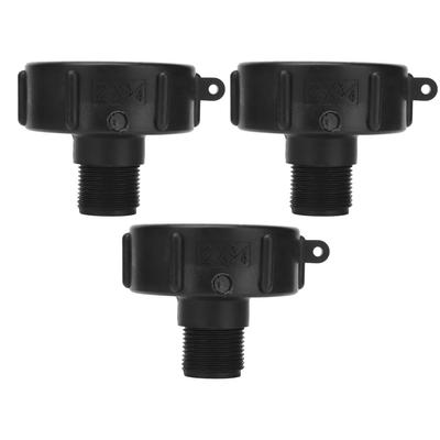 3 Peças Conector de Tanque IBC Rosca G34 Plástico ABS Adaptador de Dreno Válvula de Substituição Conexão S602in NPS