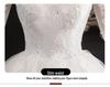 2025 Simple Korean Off-Shoulder Mid-Sleeve Plus Size Bridal Dress for Spring/Summer