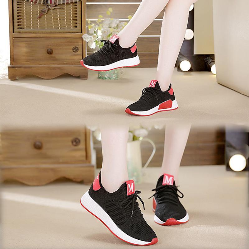 Lightweight Flying Woven Clearance Sneakers Korean All-match Women's Shoes Flat Casual Shoes Spring and Autumn Fashion Student Net Shoes