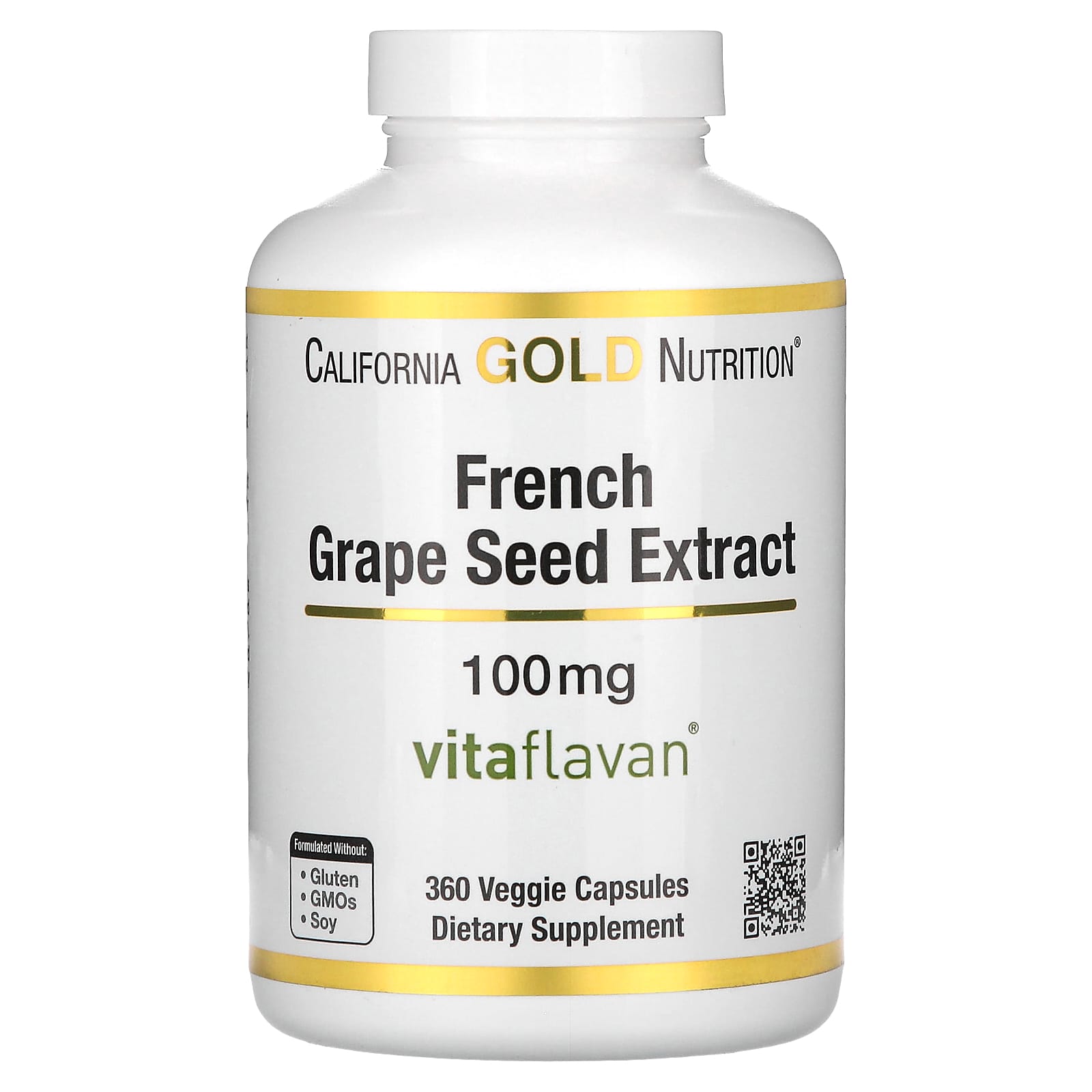 

French Grape Seed Extract, Vitaflavan, 100Mg, 360 Veggie Caps