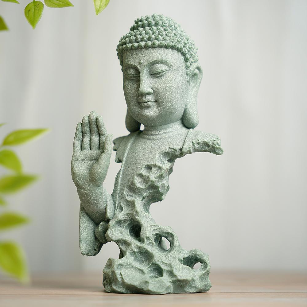 Buddha Statue For Home Meditation Zen Garden Decorative Figurines Bonsai Micro Landscape Feng Shui Fish Tank Aquarium Decor