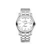 Plum Blossom Air King Series Automatic Mechanical Movement 50 Meters 39mm White Dial Stainless Steel Case Stainless Steel Strap 93808 S-063
