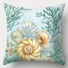 4pcs, printed pillowcases, including seahorse, starfish, turtle and other patterns. Suitable for home decoration, outdoor, room
