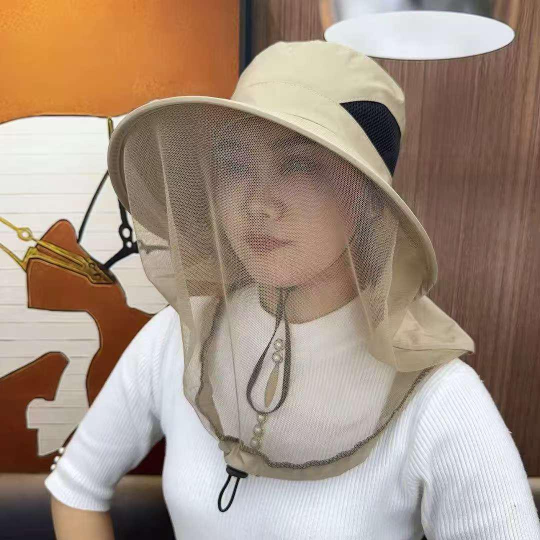 

Летняя шляпа рыбака с сетчатой маской для лица для активного отдыха Adjustable хаки