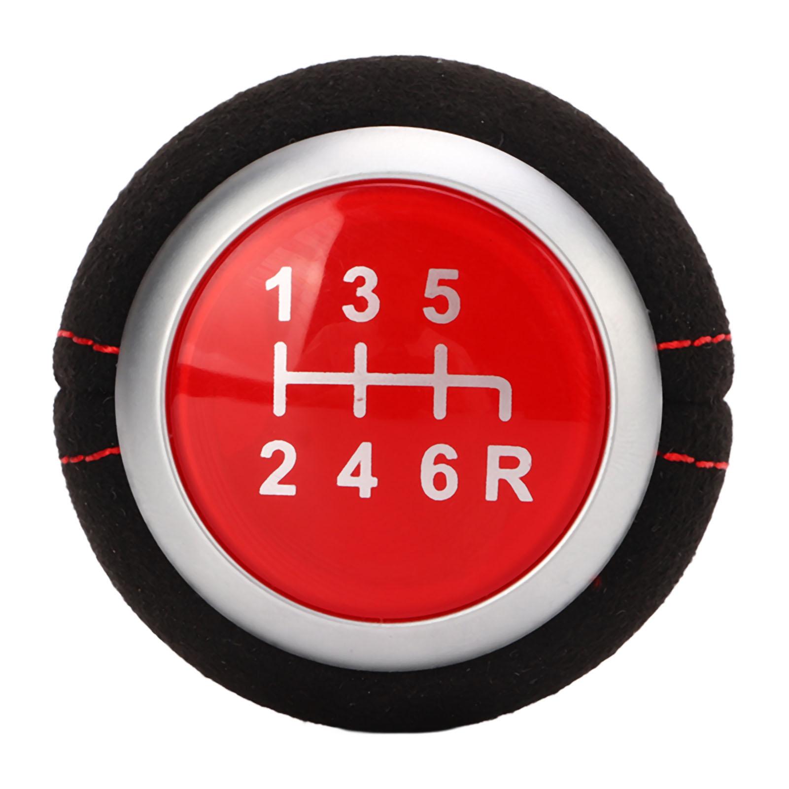 

Автомобильная 6-ступенчатая головка переключения передач с серебряным кольцом, эргономичная износостойкая замена для Subaru Red Top красный