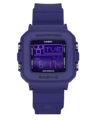 Baby-G Plus Digital 30. Rocznica Niebieski Pasek z Żywicy Kwarcowy BGD-10K-2 100M Zegarek Damski ze Specjalnym Uchwytem