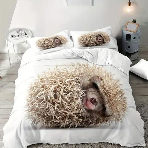 Comforter Hedgehog With Hedgehog Pattern Suitable For Children Boys Girls And Adults Warm Soft And Breathable