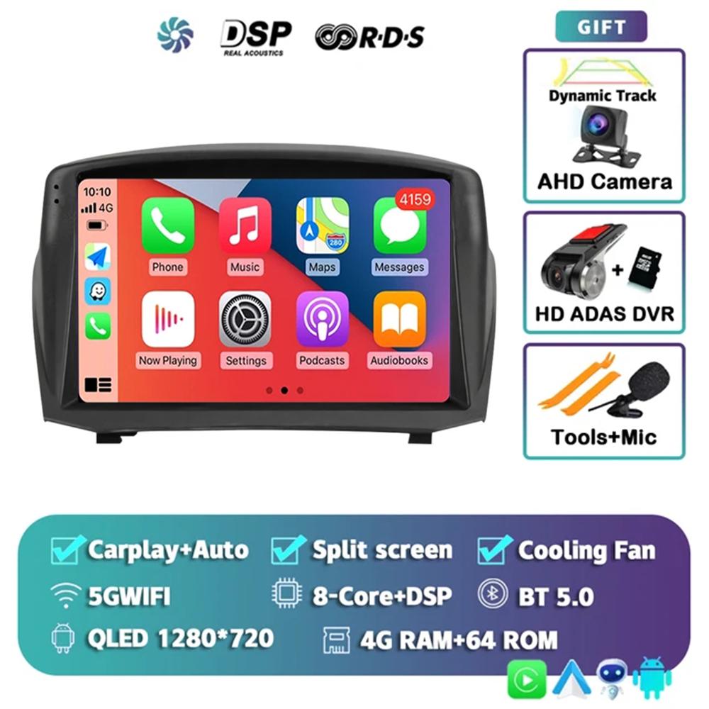 Android 14 Car For Ford Fiesta Mk 6 2009 - 2018 2 Din Navigation GPS Carplay Autoradio Stereo Multimedia Head Unit 5G LET WIFI