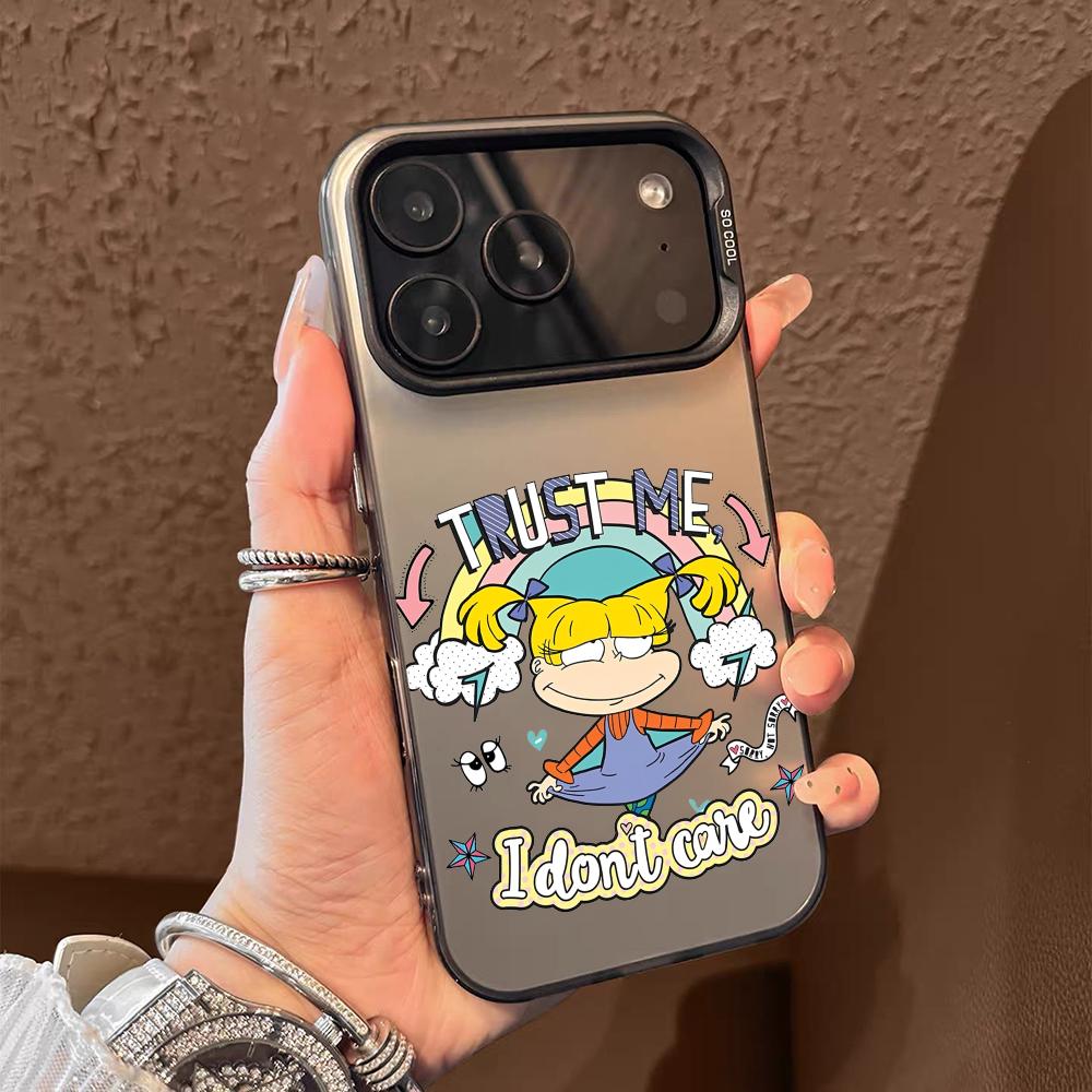 Funny R-Rugrats Angelica Phone Case For iPhone 17 16 15 14 13 12 11 Pro Max Air Matte Laser Aurora Shockproof Funda