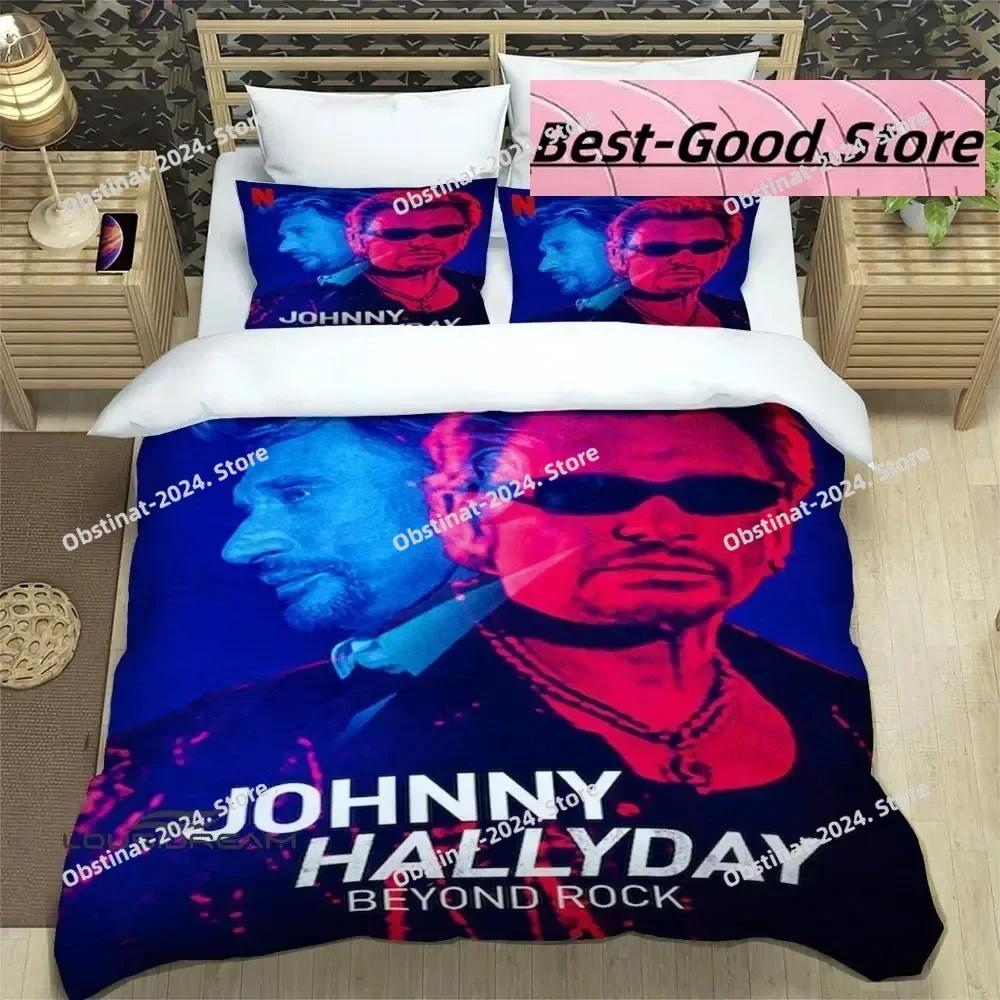 3D Print Rock Star Johnny Hallyday Bedding Set Boys Girls Twin Queen King Size Duvet Cover Pillowcase Bed boys Adult Bedroom