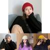 Warm Unisex Knit Beanie Round Top Cotton Hat Soft Winter Comfort