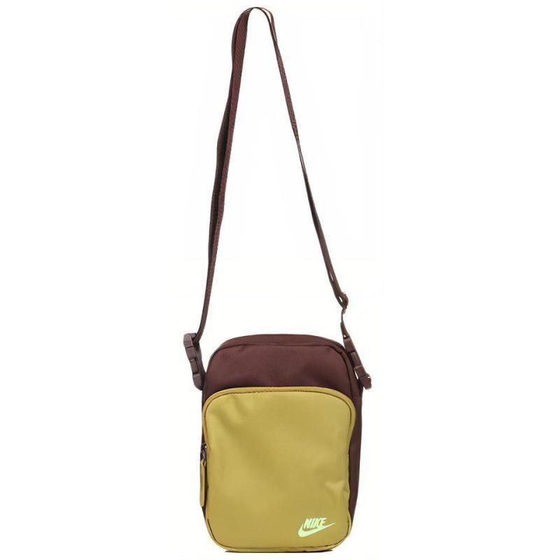 Nike Heritage Polyester Shoulder Bag, Crossbody Bag Regular Unisex Yellow Casual BA5898-220