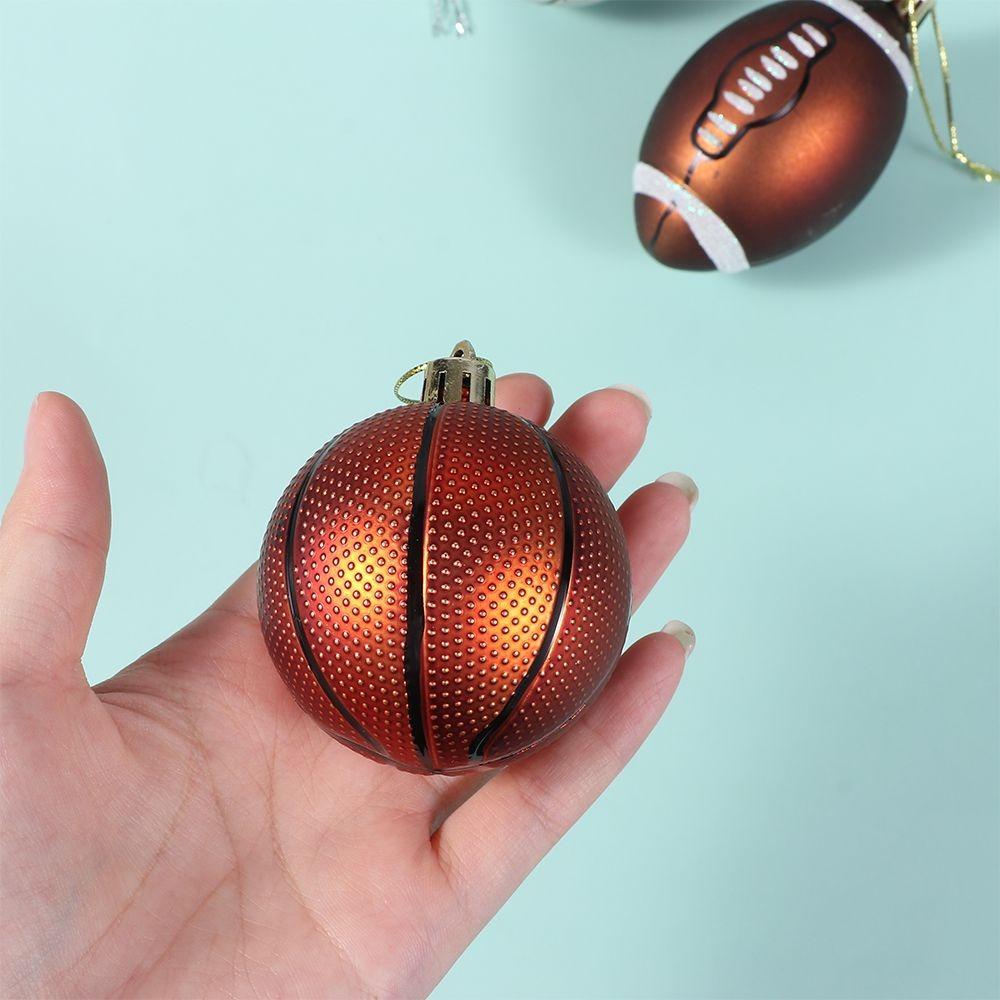6Pcs Plastic Christmas Tree Ornament 6cm Electroplated Ball Painted Christmas Balls