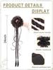 Chinese Style Flower Bud Head Synthetic Hair extension Wigs Natural Fluffy Slightly Curly Twisted Braid Wig Hair Accessories