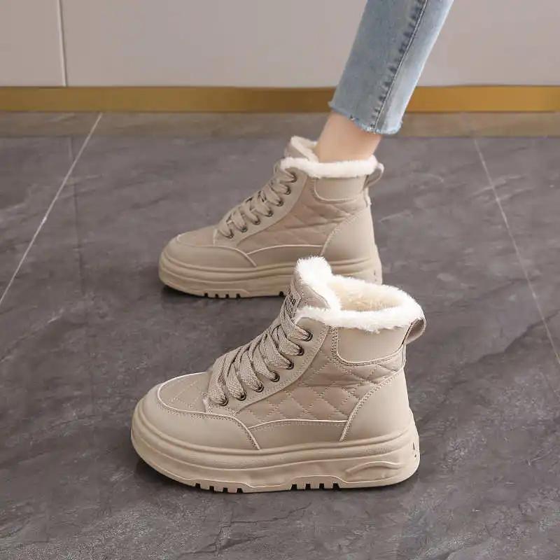 Fashion Round Nose Brown Womens Boots Long Best Quality Luxury Shoes Ladies Shoes Ankle Boots Sneakers Sport Teni New Fast Pro
