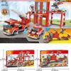 TOYLINX Building Blocks Models City Series Fire Station Truck Firefighter City Educational DIY Model Toys for Children Kid Gifts