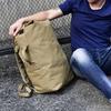 Large Capacity Khaki Canvas Backpack Men's Adjustable Travel Mountaineering Backpack Men's Backpack