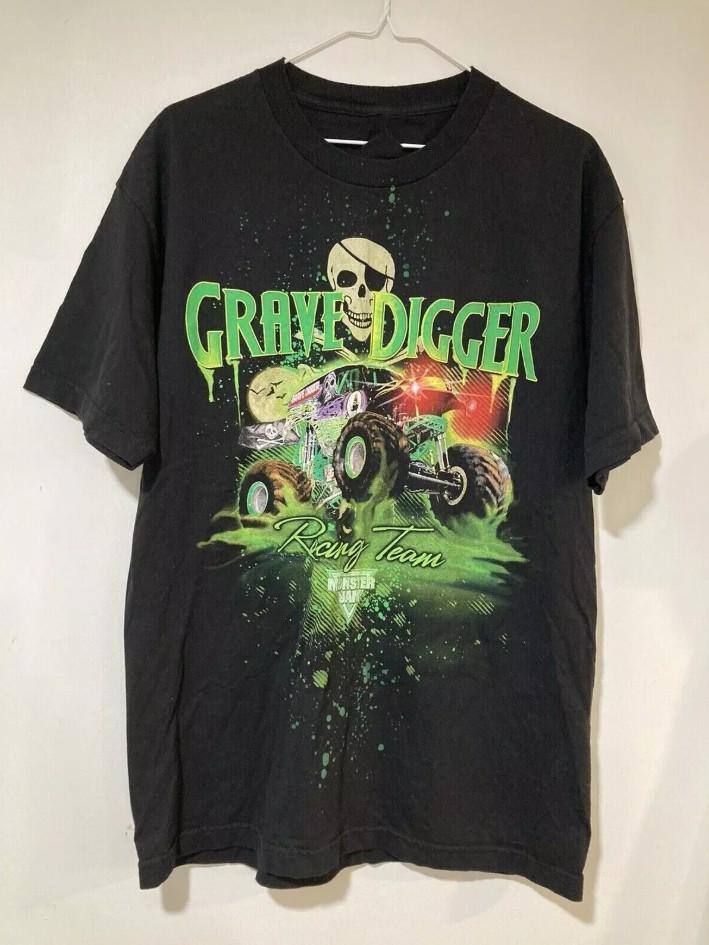 Grave Digger Racing Team Monster Truck T Shirt Unisex T-Shirt L