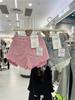 Summer 2026 American Pink Ripped Denim Shorts - Korean Style Wide-Leg A-line Hot Pants
