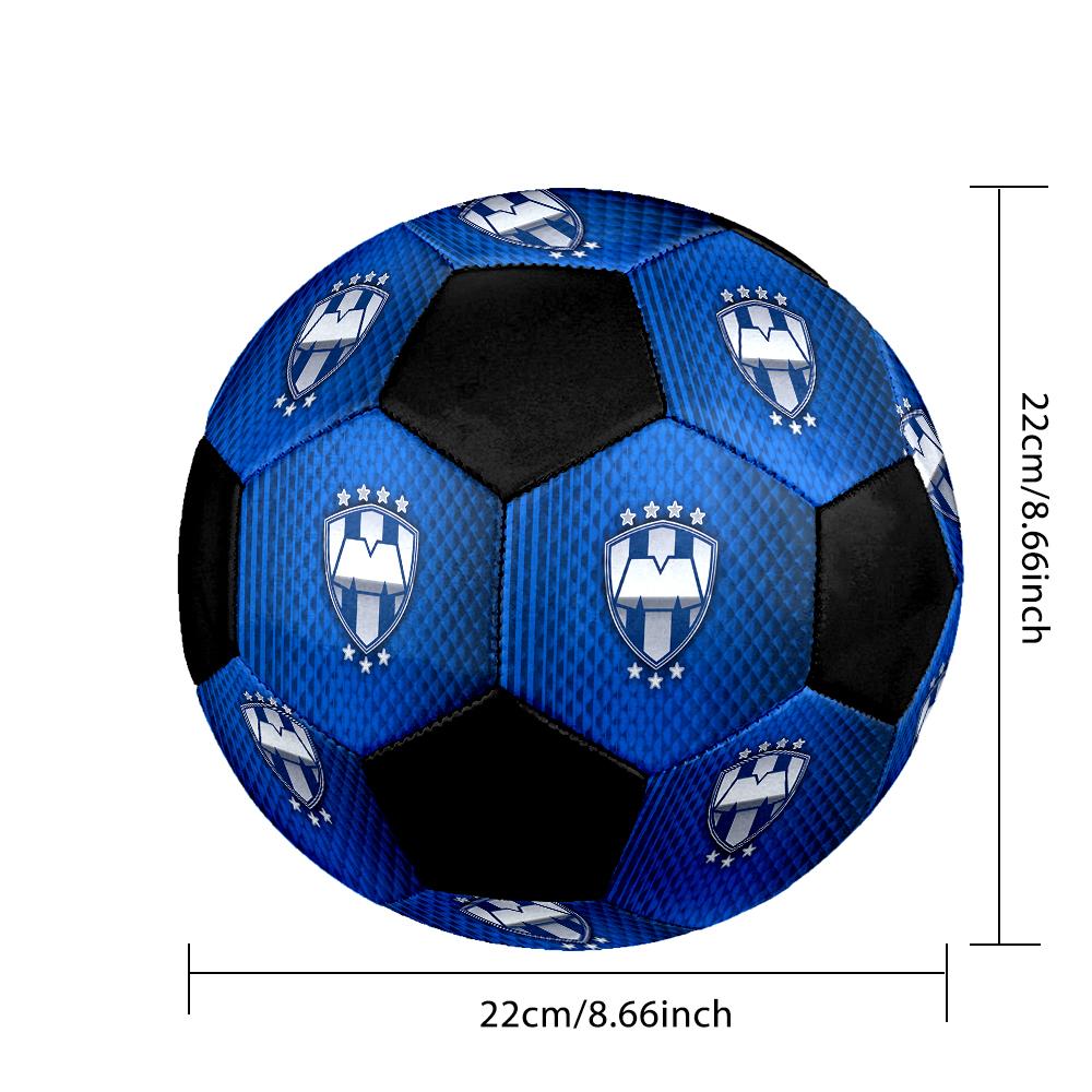 SIZE 5 C.F. Monterrey Soccer Ball Colorful All Ages Machine Stitched PVC Competition Ready Durable High-Bounce
