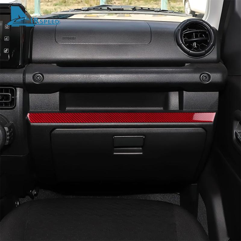 Real Soft Carbon Fiber Sticker For Suzuki Jimny 2024 2025 LHD RHD Car Passenger Strip Co-Pilot Decor