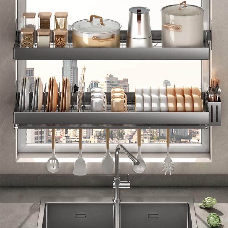 Modern Carbon Steel Kitchen Dish Drying Rack