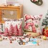 1-5PCS Festive Christmas Pillow Cover Decorative Cushion Case Holiday Sofa Accent Cover for Living Room Winter Party Home Decor