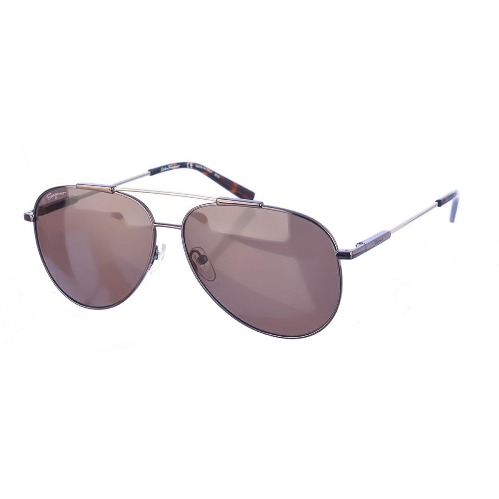 Rechteckige Unisex-Sonnenbrille aus Metall und Acetat SF265S