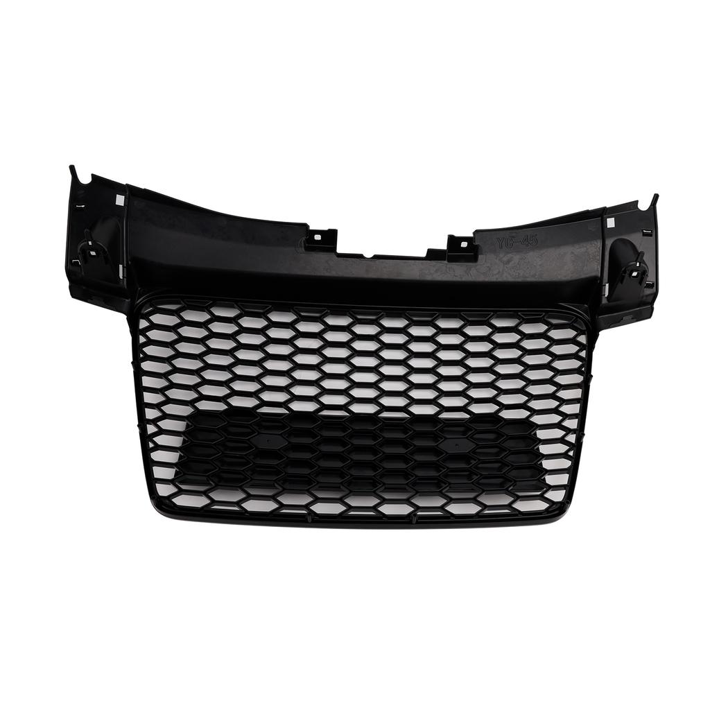 RS Style Front Honeycomb Grill Grille Fit TT TTS 2006-2014 Gloss Black