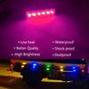 10 Pcs Purple LED Rock Strip Lights,Wheel Well Underglow Lighting Kits,Car Rock Lights Exterior Side Marker Lights For Wrangler Truck Golf Cart RV RV