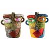 12.5x12x9cm Flower Arrangement Picasso Style Resin Flower Pot Home Decor Abstract Human Face Design Artistic Home Decor Luxury 1PC