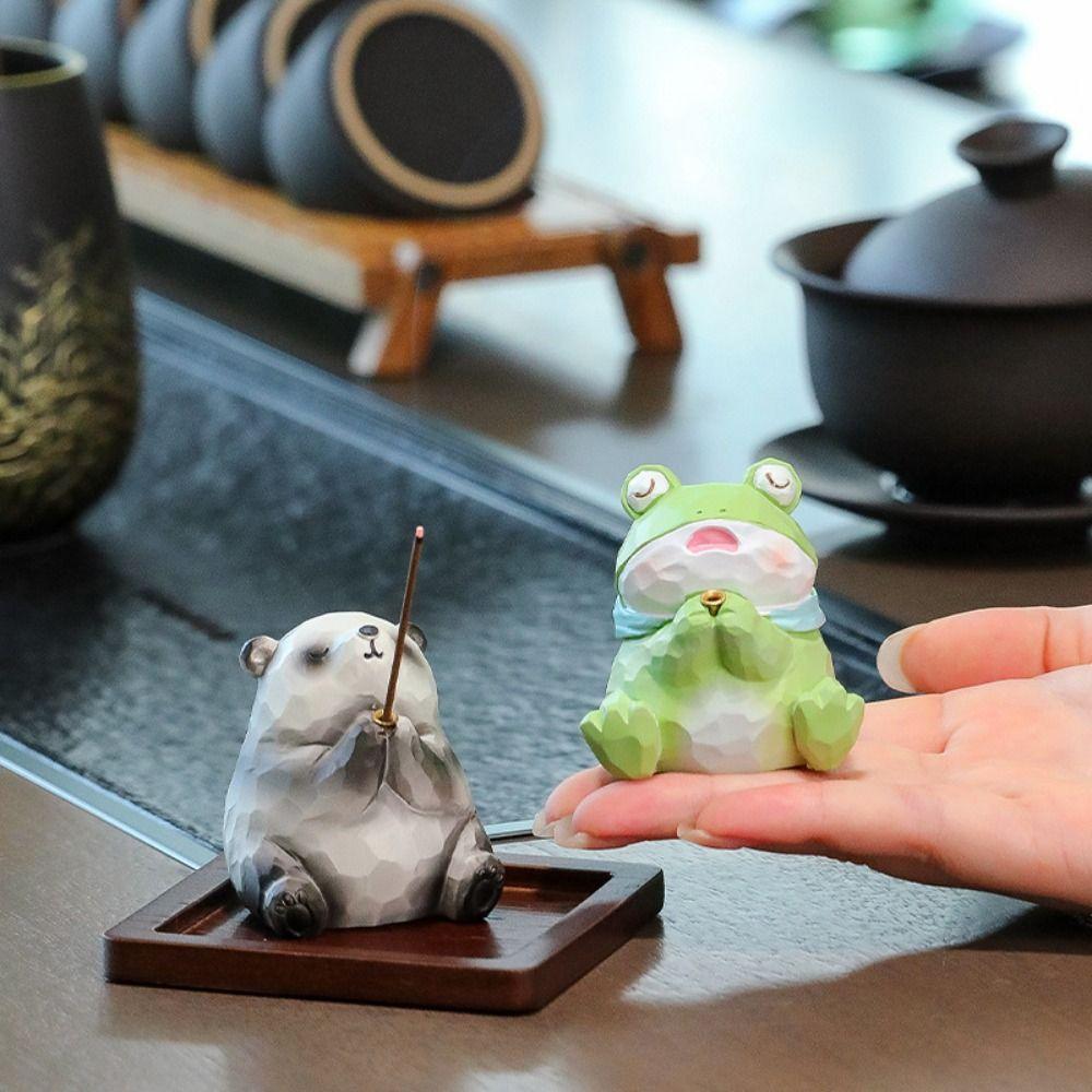 

Статуэтка панды из смолы, держатель для благовоний, подставка для чая, шкаф для домашних животных Panda