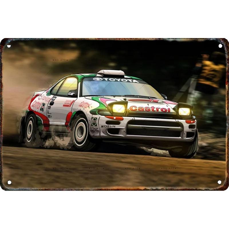 Kovová nástěnná cedule Bar v garáži, Dekorativní plaketa do interiéru auta 20x30cm