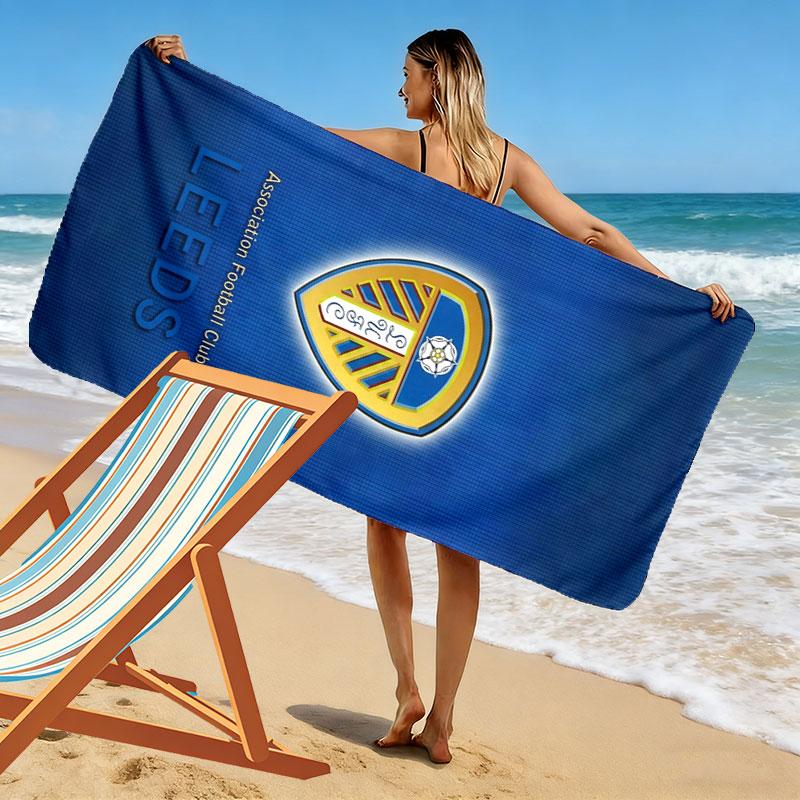Leeds United Druck Strandtuch, Großes Weiches Schnelltrocknendes Handtuch für Strand Camping Schwimmen