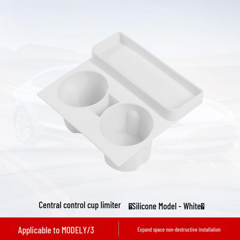 Tesla Model Y/3/YL Center Console Silicone Cup Holder Sleeves - Full Coverage Accessories