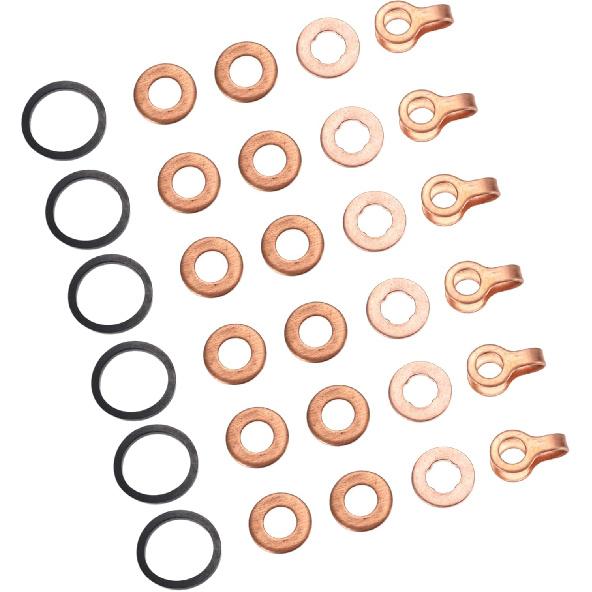 Fuel Injector/O-Ring Kit for Dodge 5.9L 12 Valve 4bt 6bt 5.9L Diesel Engines 1991.5-1998.5 / Fuel Injector Seal Ring Kit Durable/Rubber / 1 Set/Black