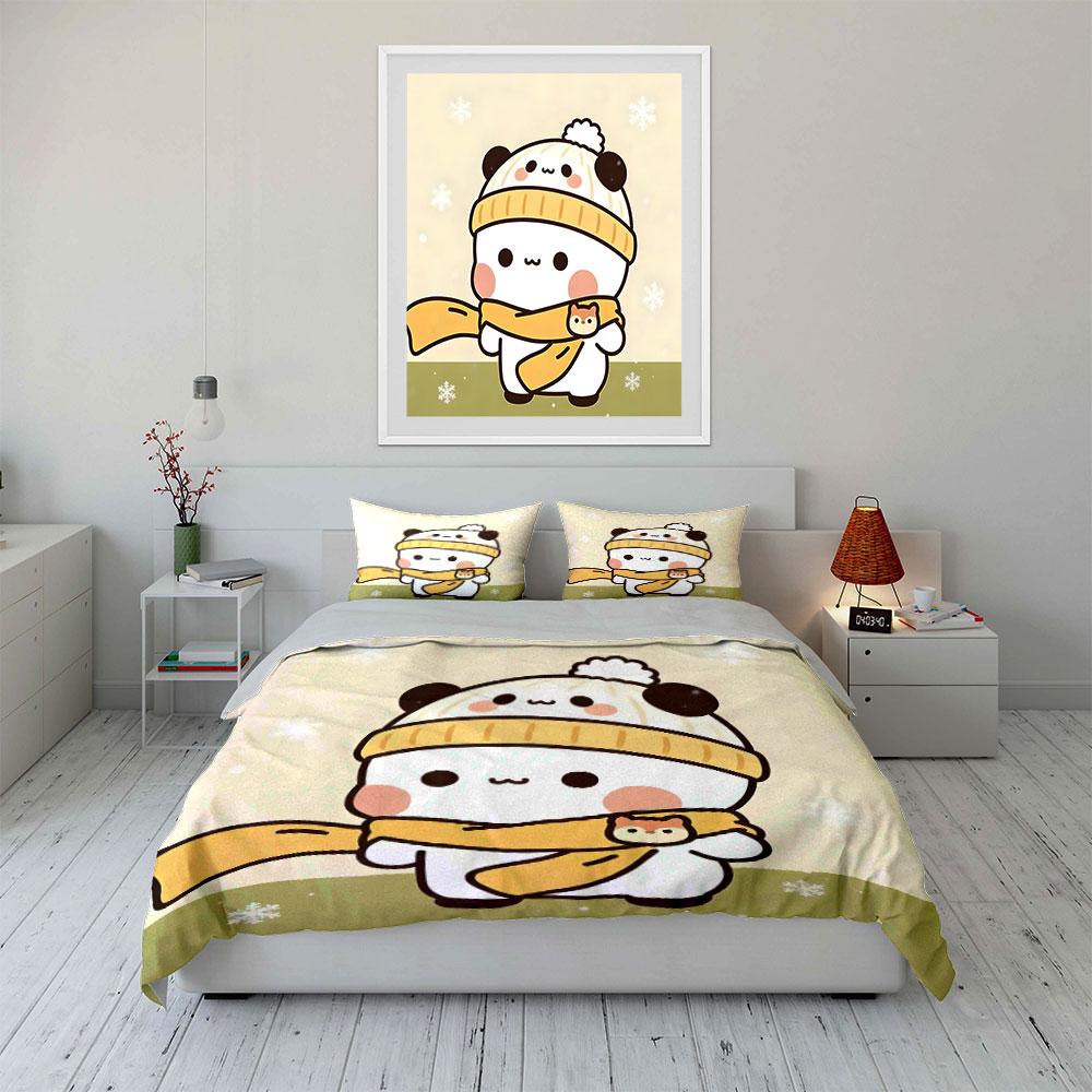 Cozy panda winter charm Bedding sets Duvet covers Pillowcases(1* Duvet Cover 2* Pillowcases without duvet insert)