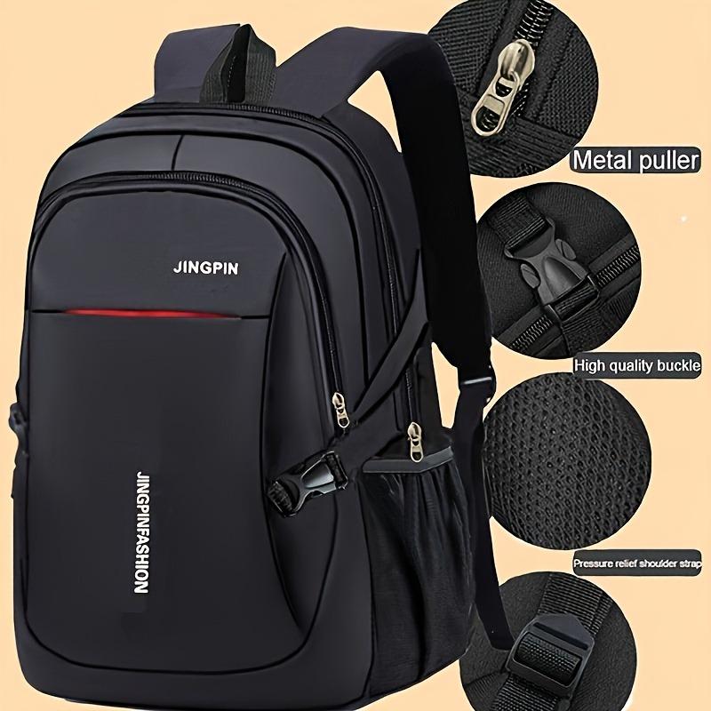 Fashionable Men's Nylon Backpack - Large Capacity, Casual Backpack, Suitable for School and Travel, with Laptop Compartment