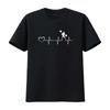 Camiseta Cheerleader Feminina Coração Batendo Cheerleading Preta 2XL Vintage Lavada Unissex Respirável Levemente Fashion