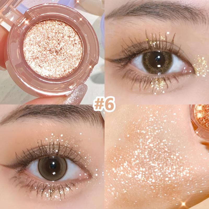 Light Bulb Plan eyeshadow, sparkling pearlescent sequin, long-lasting and colorless monochromatic eyeshadow.
