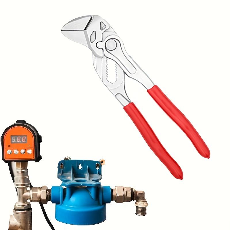 7/10/12-Inch Adjustable Groove Joint Pliers,Ratchet Locking Mechanism, Heavy-Duty Metal Plumbing Tool for Tightening and Loosening Fittings