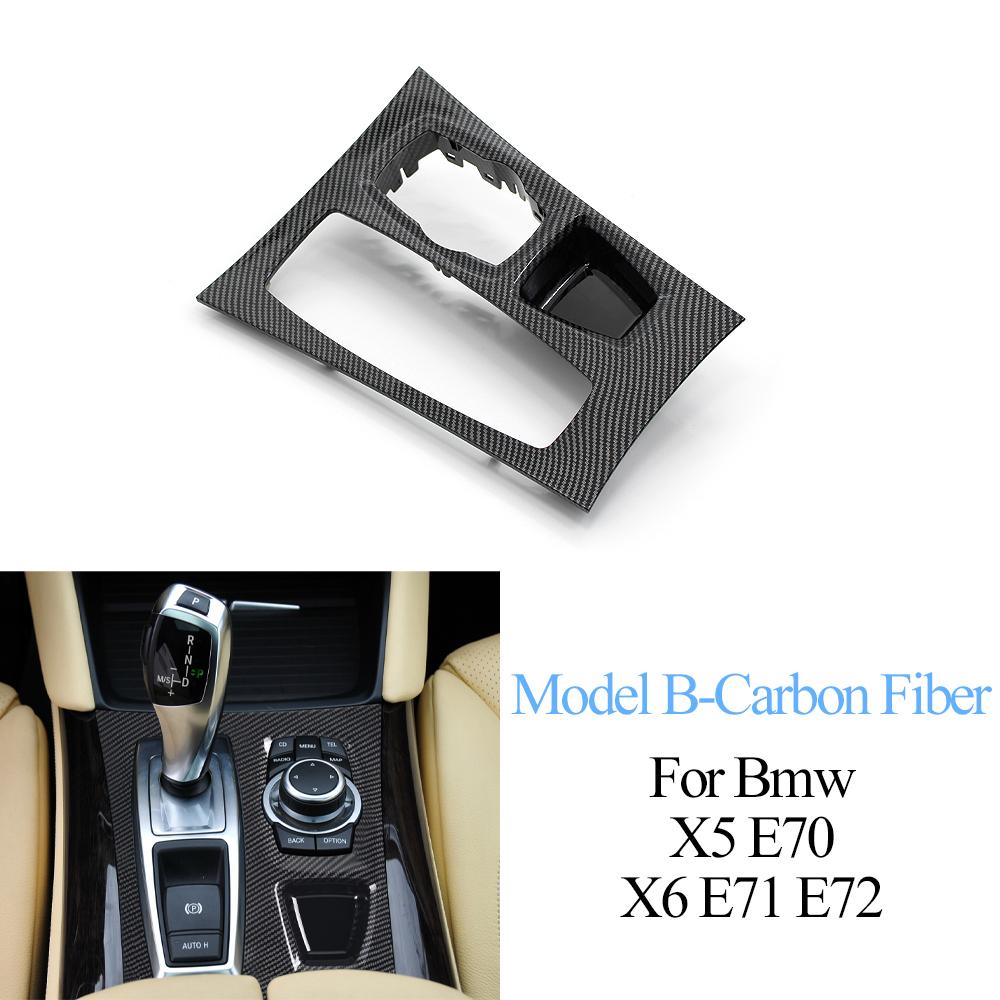 Left Hand Driver Cars Center Console Shift Trim Gear Shifter Cover Panel For BMW X5 X6 E70 E71 E72 2007-2013 51166954947