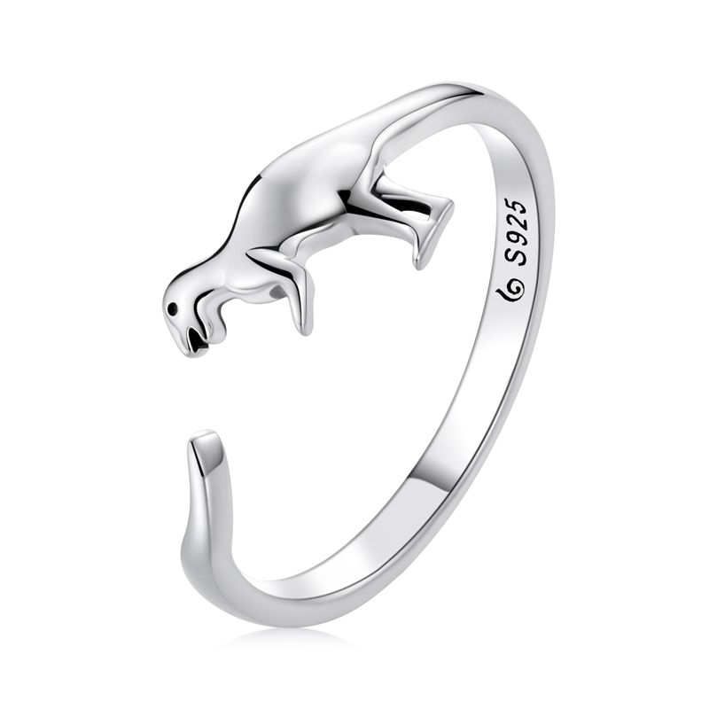 WOSTU Adjustable Rings Real 925 Silver Stackable Engagement Zircon Open Size Rings For Women Female Original Jewelry