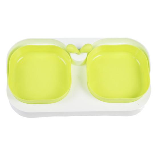 Detachable Double Cat Food Bowl Leak-proof Dry-wet Separation Dog Feeding Bowl Pet Supplies