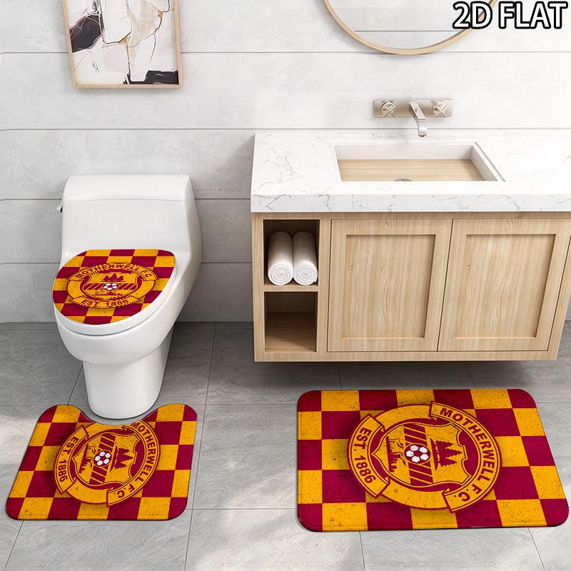 3Pcs Flannel Toilet Mat Set Mtdmotherwell Fc Bathroom Rug Bath Carpet Non Slip Home Decor