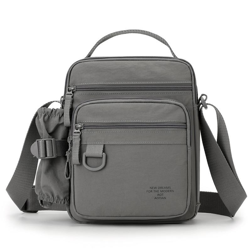

Женская многосекционная сумка Сумка для уличного термоса Наплечная сумка кросс-боди темно-серого