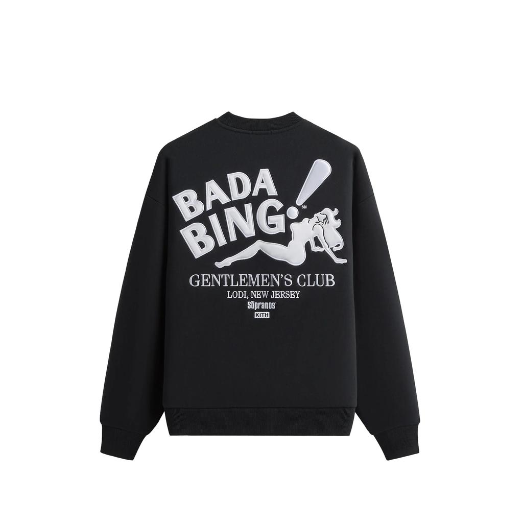 Kith For The Sopranos Bada Bing Nelson Crewneck Black Men Tops KHM034656-001